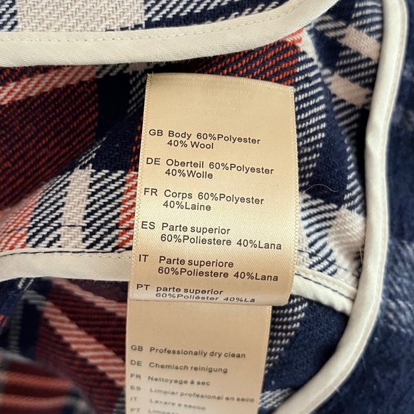 Wool Blend Check Belted Plaid Overshirt - Picture 7 of 8